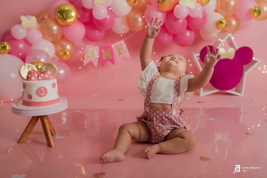 Sesion Primer cumpleaños ∞ Cake smash ∞ Smash the cake Estudio ∞ SET Minnie ∞ Fotografia Infantil Colima – Estudio Colima ∞&nbsp;Regina